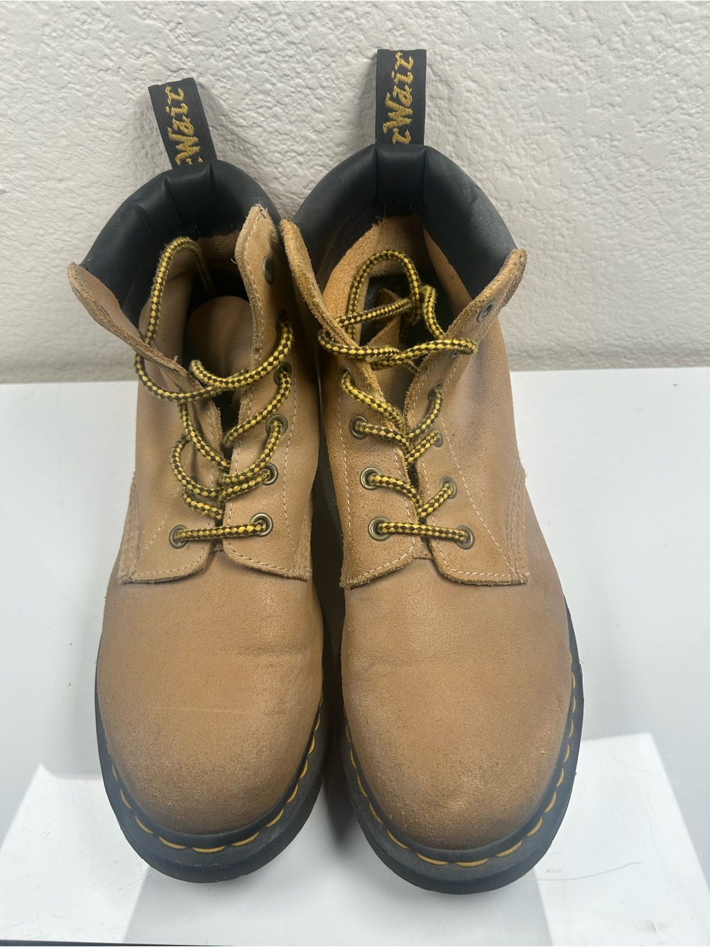 Dr. Martens Tan Leather Lace-Up Boots